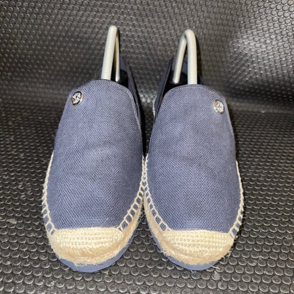 Michael KorsEspadrille Hastings Canvas Slip Navy Blue Shoes Women’s Size 7.5 - Picture 2 of 8